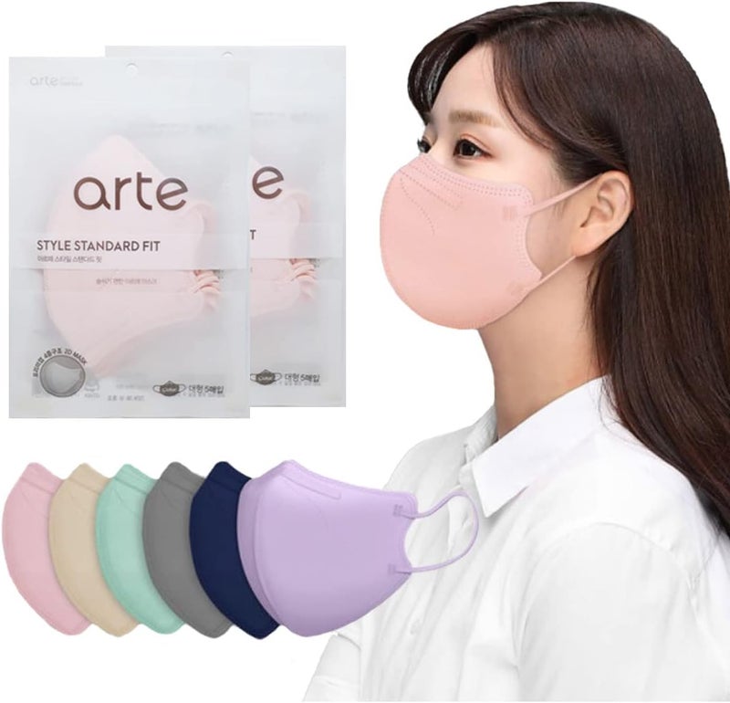 VATTNIG [10 Pcs] Korea Face Mask for Adults – Bird Beak type 2D Protective Health Face Mask for Dust and Smoke – 4-Layer Protective Filter – Ideal Fit for Comfortable Wear - Pink - Image 1